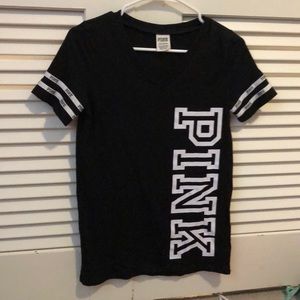 Black tee from pink